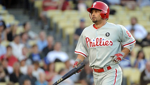 Shane Victorino suspended for charging first base